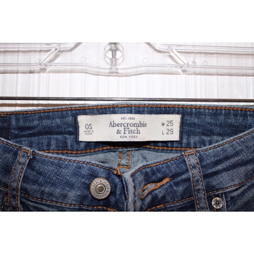 A&F Ripped Skinny Jeans with Patchwork - Picture 2 of 5